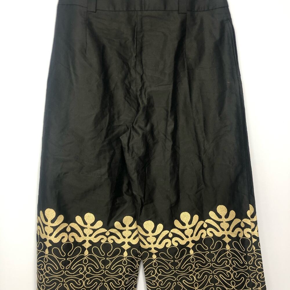 Anthropologie X Exquise Abstract Embroidered Wide-Leg Pants Size XL - Picture 7 of 11